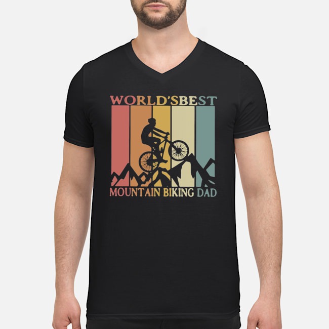 World's Best Mountain Biking Dad Classic Shirt 8 World's Best Mountain Biking Dad Classic Guy V-neck