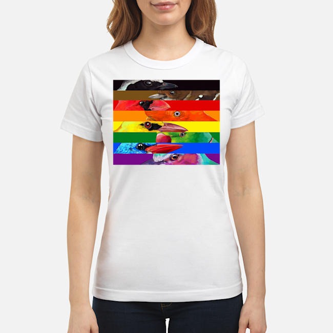 LGBTQIA Pride Birds Shirt 5 LGBTQIA Pride Birds Ladies Tee
