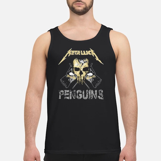 Skull Metallica Pittsburgh Penguins Flag Shirt 6 Skull Metallica Pittsburgh Penguins Flag Guy Tank Top