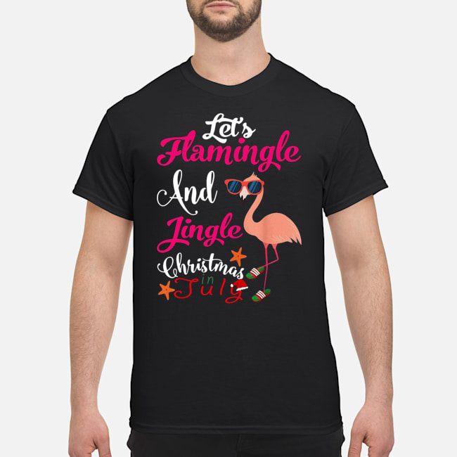 Let's Flamingle And Jingle Christmas In July Shirt 1 Let's Flamingle And Jingle Christmas In July Shirt 1