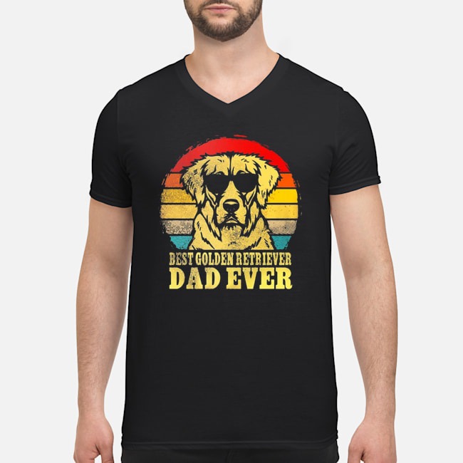 Best Golden Retriever Dad Ever Vintage Shirt 6 Best Golden Retriever Dad Ever Vintage Guy V-neck