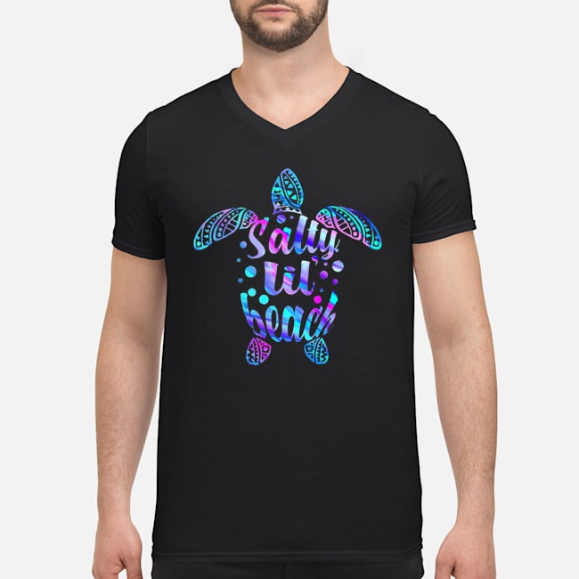 Turtle Salty Lil' Beach Shirt 5 Turtle Salty Lil' Beach Guy V-neck