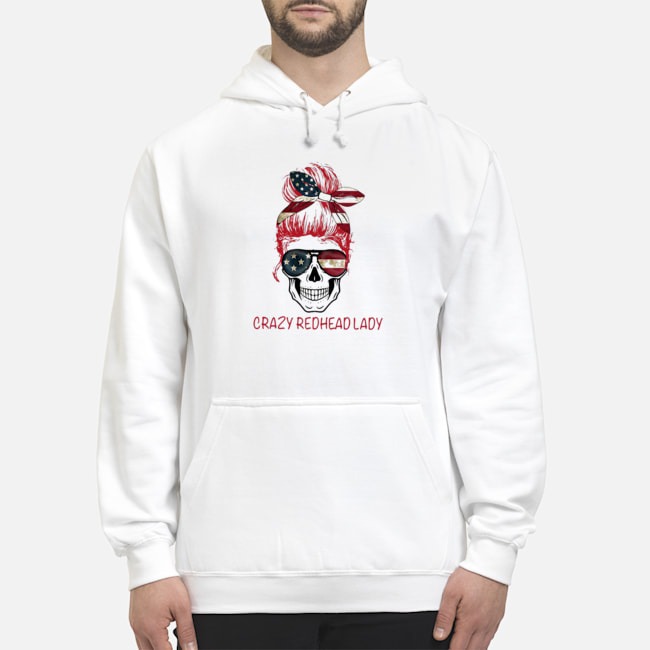 Crazy Redhead Lady Skull America Shirt 8 Crazy Redhead Lady Skull America Hoodie