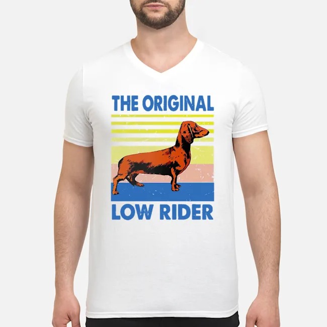 Dachshund The Original Low Rider Vintage Shirt 5 Dachshund The Original Low Rider Vintage Guy V-neck