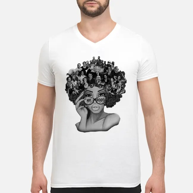 Afro Black Pride My Roots Shirt 5 Afro Black Pride My Roots Guy V-neck
