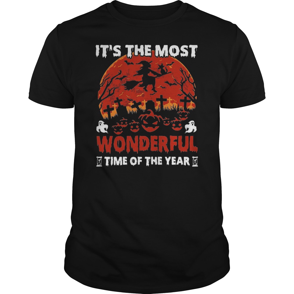Moon Witch Halloween It's The Most Wonderful Time Of The Year Shirt 1 Moon Witch Halloween It's The Most Wonderful Time Of The Year Shirt