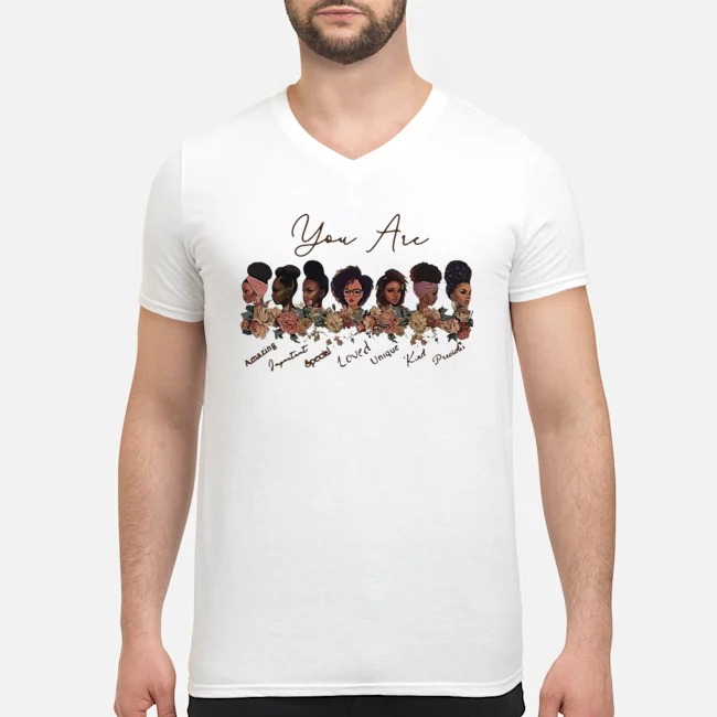 God Says You Are Black Beautiful Shirt 6 God Says You Are Black Beautiful Guy V-neck