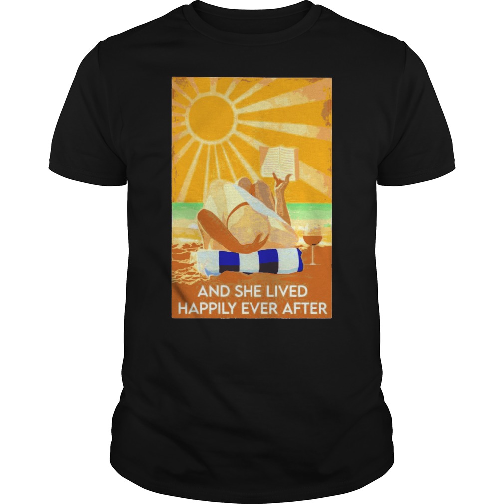 Beach And She Lived Happily Ever After Shirt 1 Beach And She Lived Happily Ever After Shirt