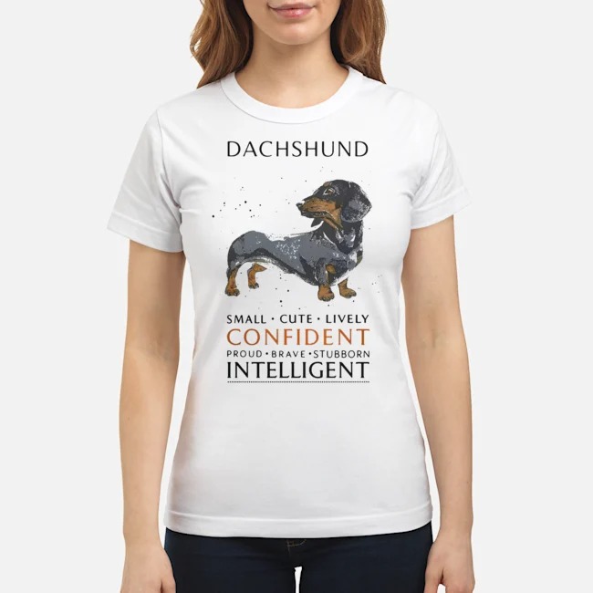 Dachshund Small Cute Lively Confident Intelligent Shirt 7 Dachshund Small Cute Lively Confident Intelligent Ladies Tee