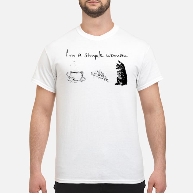 I'm A Simple Woman Coffee Pizza And Cat Shirt 1 I'm A Simple Woman Coffee Pizza And Cat Shirt