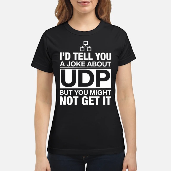I'd Tell You A Joke About UDP But You Might Not Get It Shirt 7 I'd Tell You A Joke About UDP But You Might Not Get It Ladies Tee