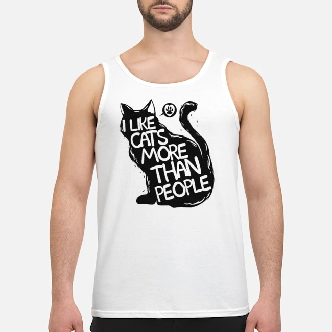 I Like Cats More Than People Shirt 6 I Like Cats More Than People Guy Tank Top