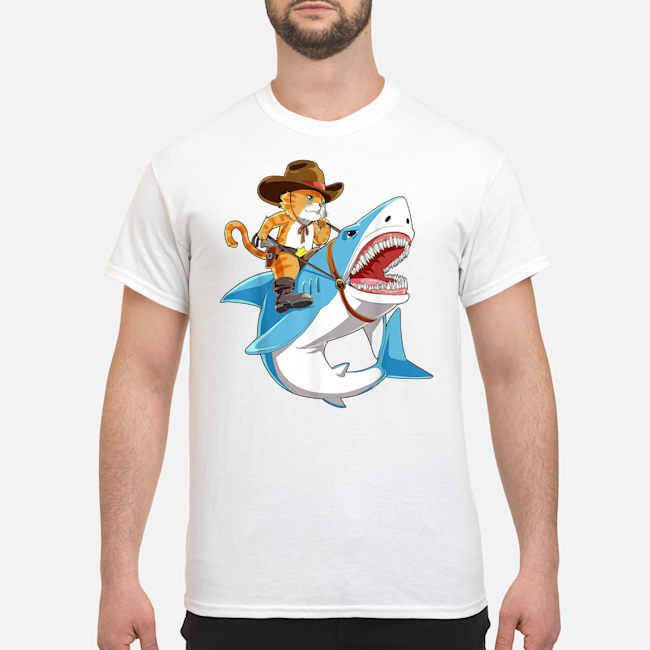 Cat Riding Shark Shirt 1 Cat Riding Shark Shirt