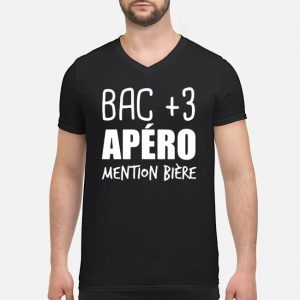 Bac +3 Apéro Mention Bière Shirt 8 Bac +3 Apéro Mention Bière Guy V-neck
