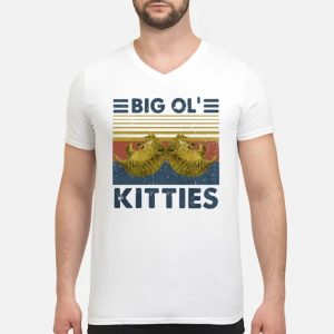 Cat Big Ol' Kitties Vintage Retro Shirt 5 Cat Big Ol' Kitties Vintage Retro Guy V-neck