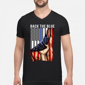 American Flag Back The Blue Shirt 8 American Flag Back The Blue Guy V-neck