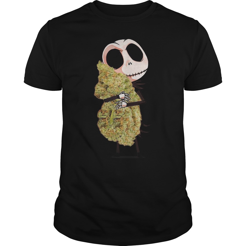 Jack Skellington Hug Cannabis Shirt 5 Jack Skellington Hug Cannabis Shirt
