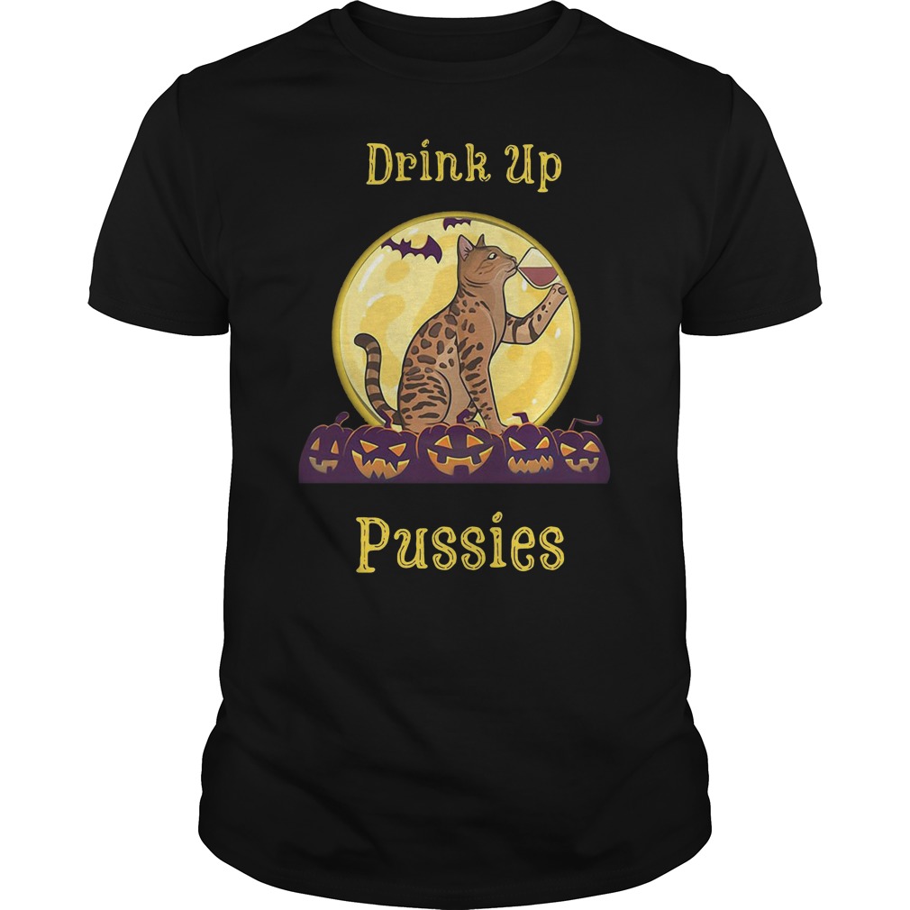 Cat Drink Up Pussies Pumpkin Halloween Shirt 5 Cat Drink Up Pussies Pumpkin Halloween Shirt