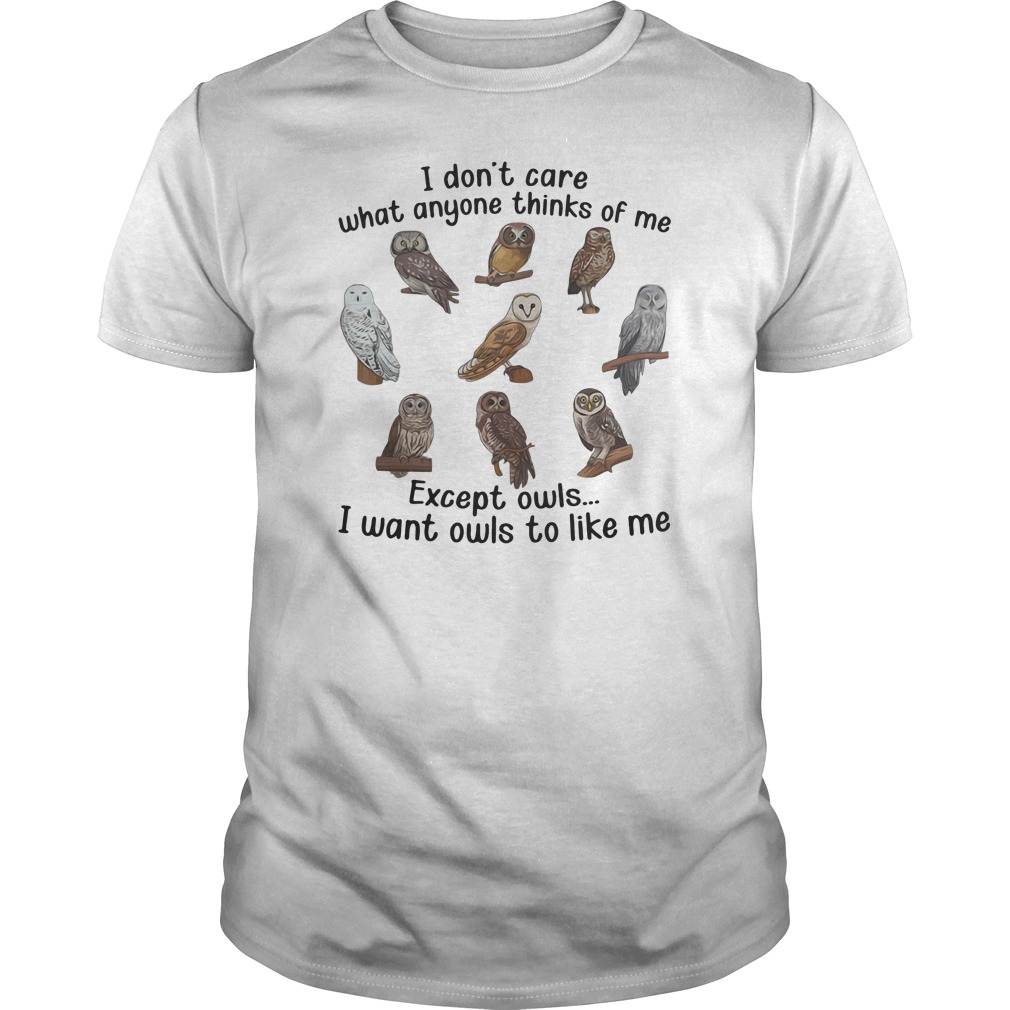 I Don't Care What Anyone Thinks Of Me Except Owls I Want Owls To Like Me Shirt 5 I Don't Care What Anyone Thinks Of Me Except Owls I Want Owls To Like Me Shirt