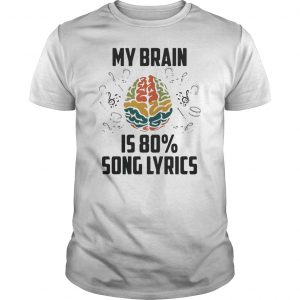 My Brain Is 80% Song Lyrics Shirt 5 My Brain Is 80% Song Lyrics Shirt