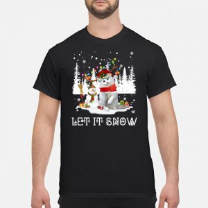 Snowman And Cat Let It Snow Christmas Shirt 5 Snowman And Cat Let It Snow Christmas Shirt