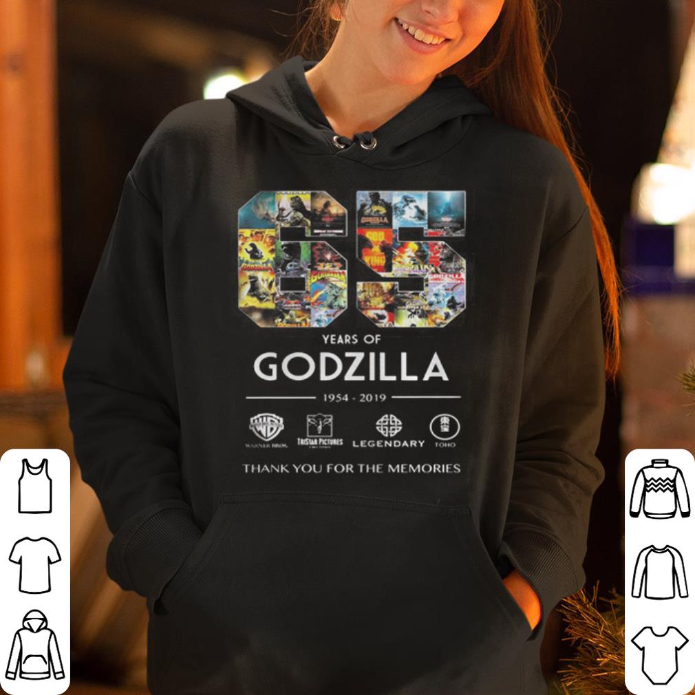 65 years of Godzilla 1954 2019 thank you for the memories shirt 4 - 65 years of Godzilla 1954 2019 thank you for the memories shirt