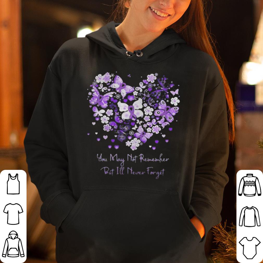 Butterfly cancer ribbon You may not remember but I ll never forget shirt 4 - Butterfly cancer ribbon You may not remember but I’ll never forget shirt