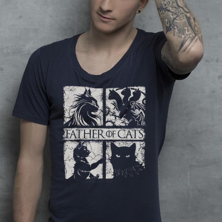 Father of Cats Cat Lovers Cat Dad Black And White Gift shirt 4 - Father of Cats - Cat Lovers Cat Dad Black And White Gift shirt
