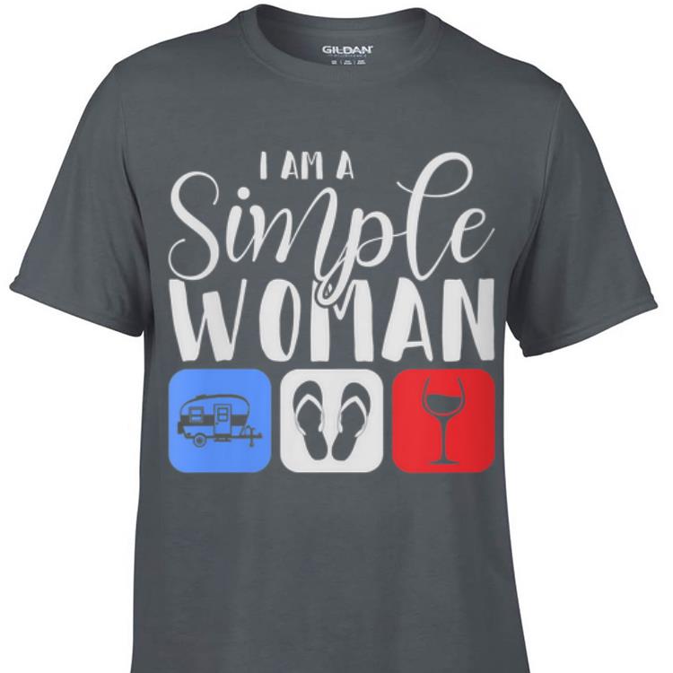 Aweome I Am A Simple Woman Camping Flip Flop Wine shirt 1 - Aweome I Am A Simple Woman Camping Flip Flop Wine shirt