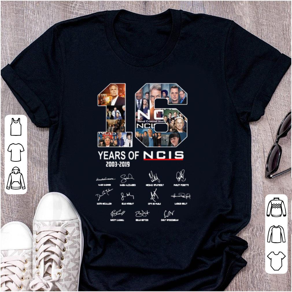 Awesome 16 Years Of NCIS Signature shirt 1 - Awesome 16 Years Of NCIS Signature shirt