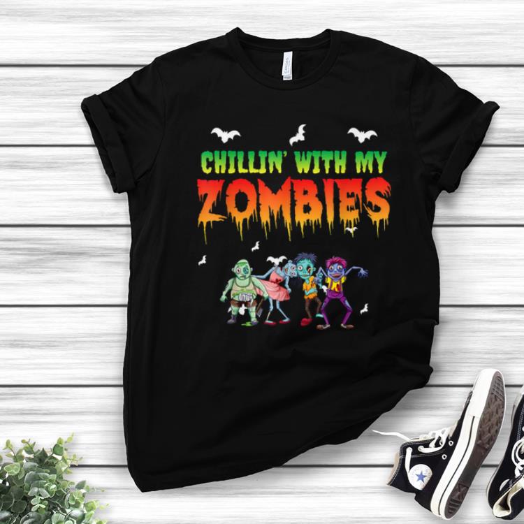 Awesome Chillin With My Zombies Halloween Kids Funny 1 - Awesome Chillin' With My Zombies Halloween Kids Funny