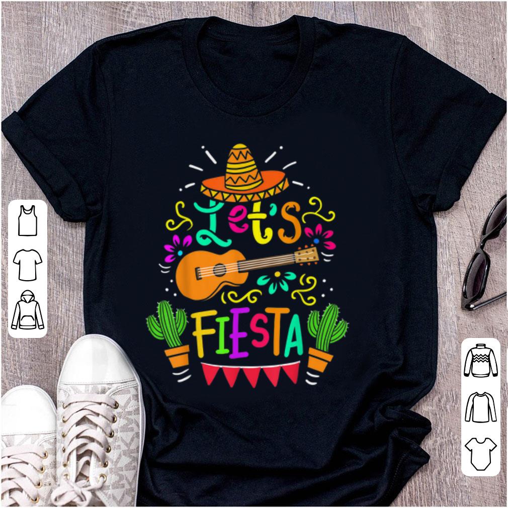 Awesome Cinco De Mayo Let s Fiesta Guitar Cactus shirt 1 - Awesome Cinco De Mayo Let's Fiesta Guitar Cactus shirt