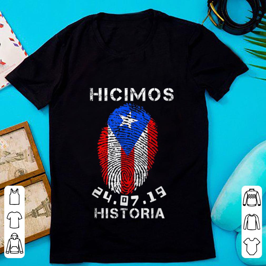 Awesome Hicimos Historia Ricky Renuncia Bandera Negra Puerto Rico Flag Fingerprint shirt 1 - Awesome Hicimos Historia Ricky Renuncia Bandera Negra Puerto Rico Flag Fingerprint shirt