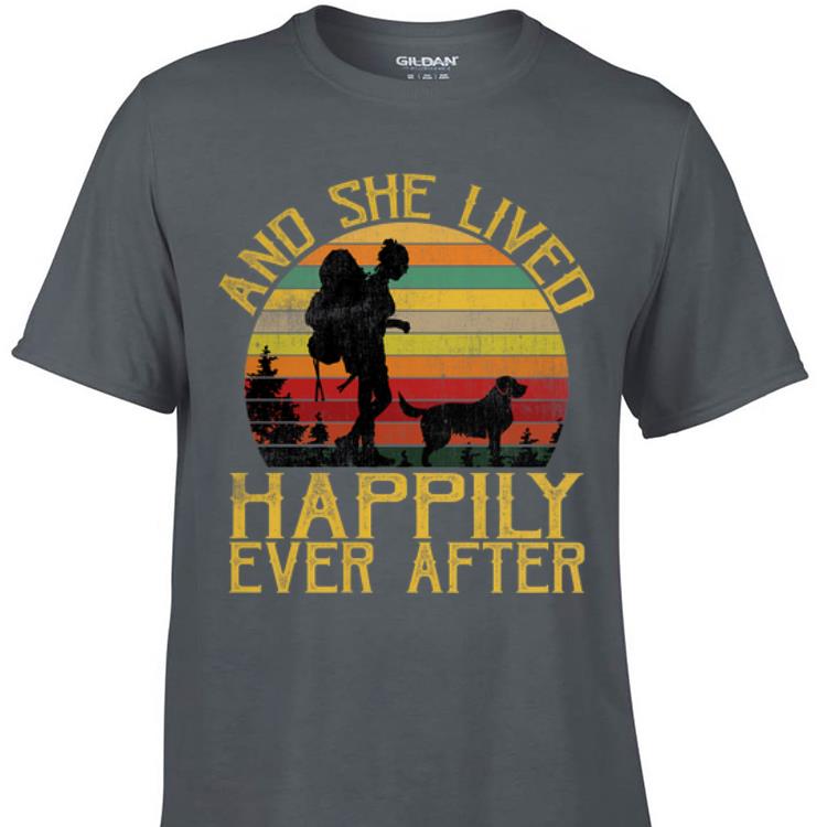 Awesome She Lived Happily Ever After Camping Dog Vintage shirt 1 - Awesome She Lived Happily Ever After Camping Dog Vintage shirt