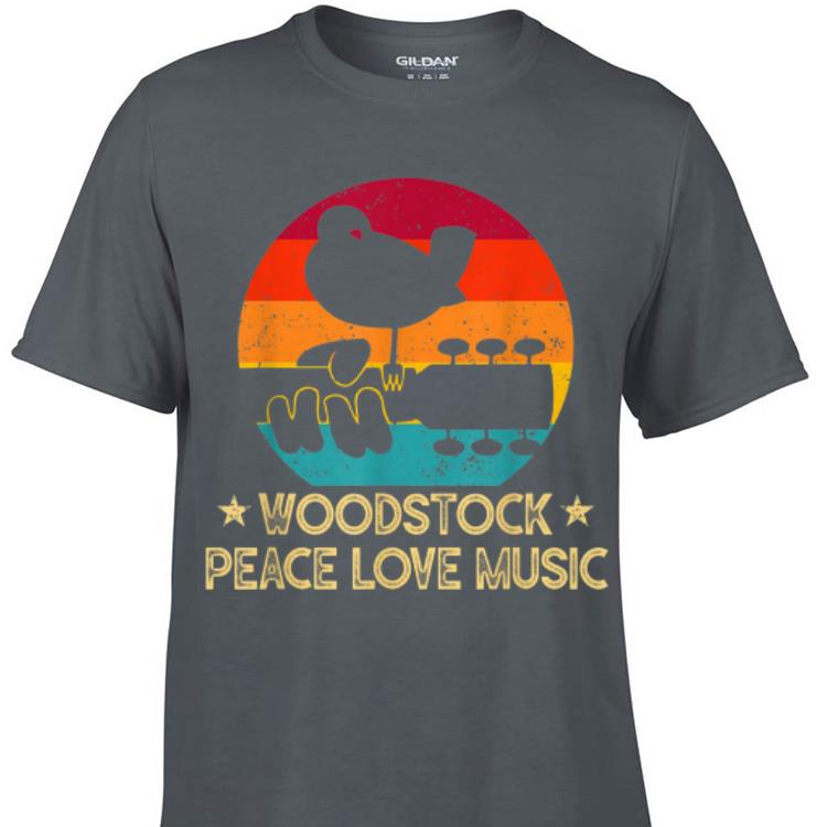 Awesome Vintage Woodstocks Peace Love Music shirt 1 - Awesome Vintage Woodstocks Peace Love Music shirt