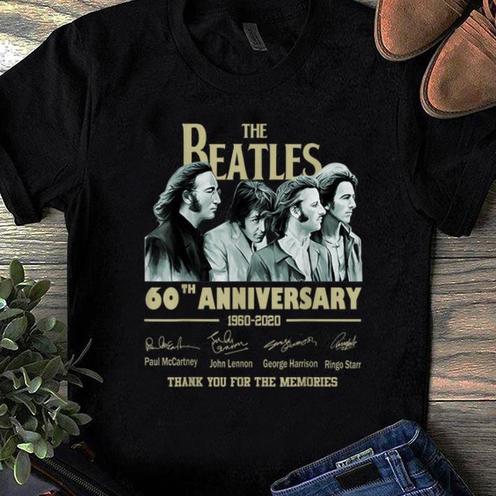 Hot The Beatles 60th Anniversary Thank You For Memories Signature shirt 1 - Hot The Beatles 60th Anniversary Thank You For Memories Signature shirt