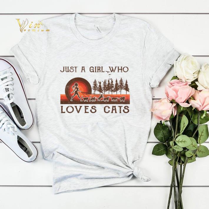 Just a girl who loves cats sunset shirt sweater 4 - Just a girl who loves cats sunset shirt sweater