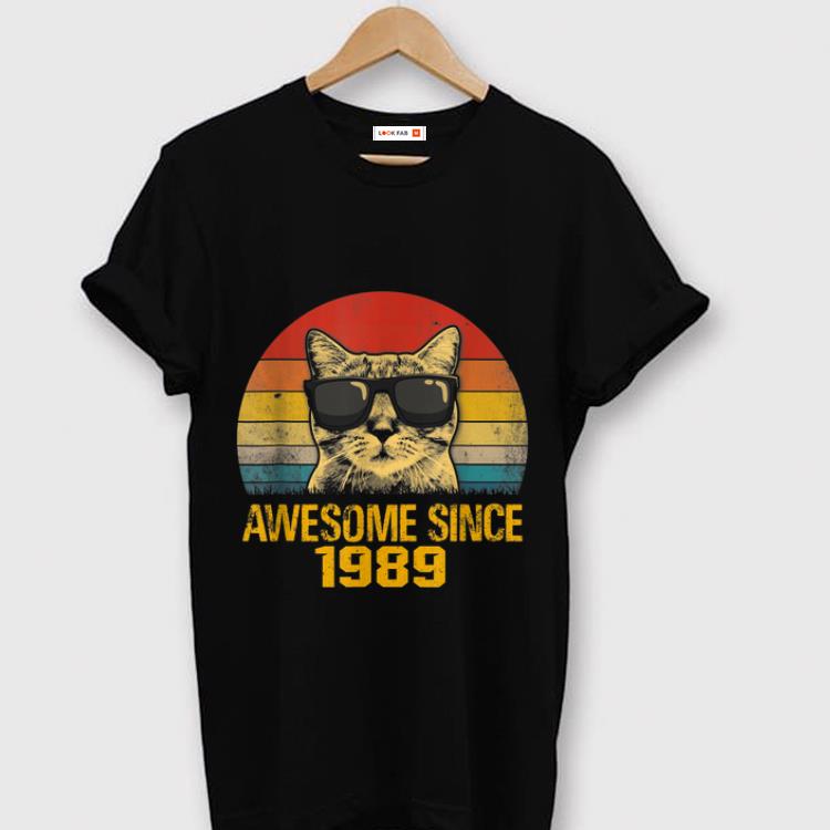 Nice Cat Awesome Since 1989 Vintage shirt 1 - Nice Cat Awesome Since 1989 Vintage shirt