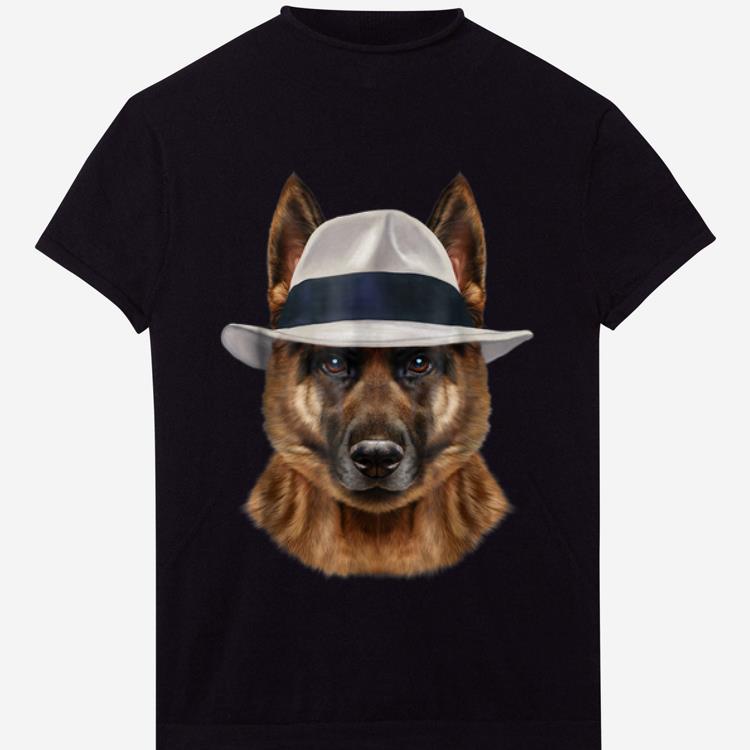 Nice German Shepherd Dog in Fedora Hat shirt 1 - Nice German Shepherd Dog in Fedora Hat shirt