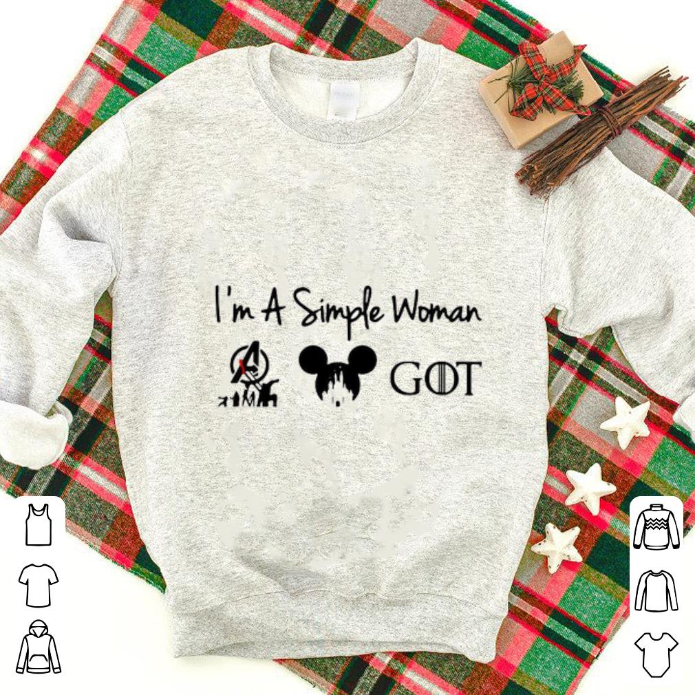 Nice I m A Simple Woman Avenger Disney Mickey Game Of Throne shirt 1 - Nice I'm A Simple Woman Avenger Disney Mickey Game Of Throne shirt