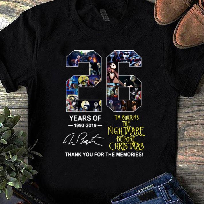 Official 26 Years of Tim Burton s The Nightmare Before Christmas signature shirt 1 - Official 26 Years of Tim Burton’s The Nightmare Before Christmas signature shirt