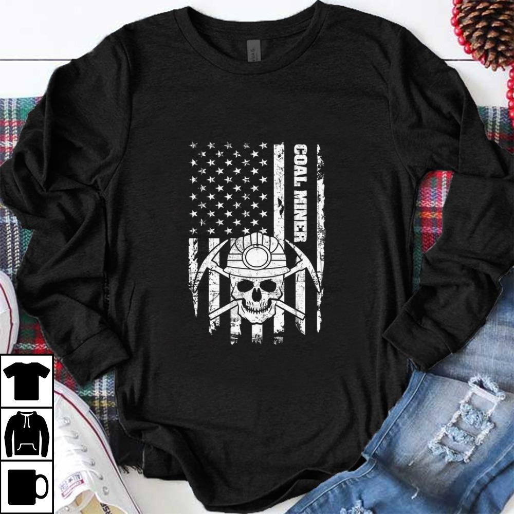 Official Coal Miner American Flag Skull shirt 1 - Official Coal Miner American Flag Skull shirt