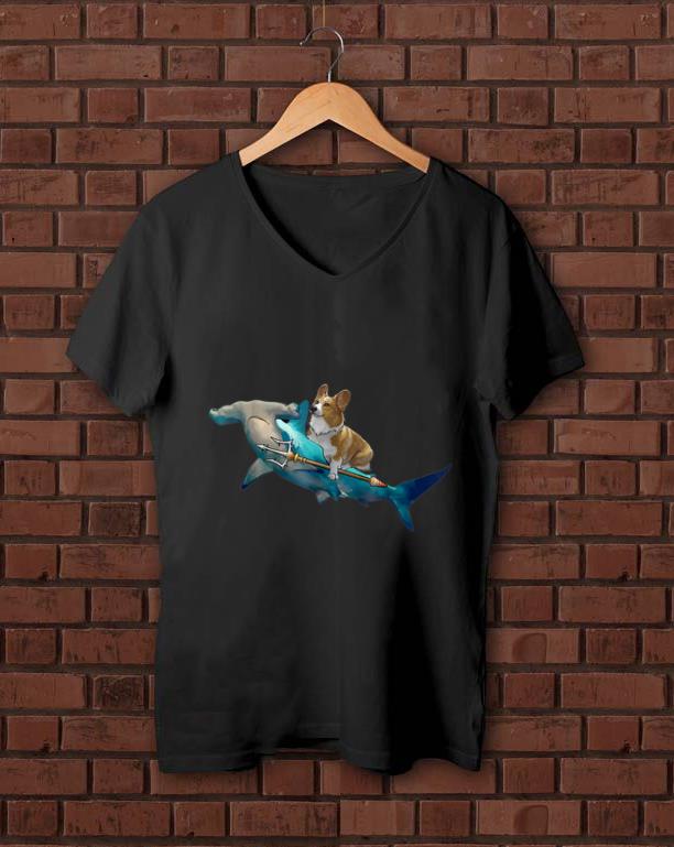 Official Corgi Riding a Hammerhead shark shirt 1 - Official Corgi Riding a Hammerhead shark shirt