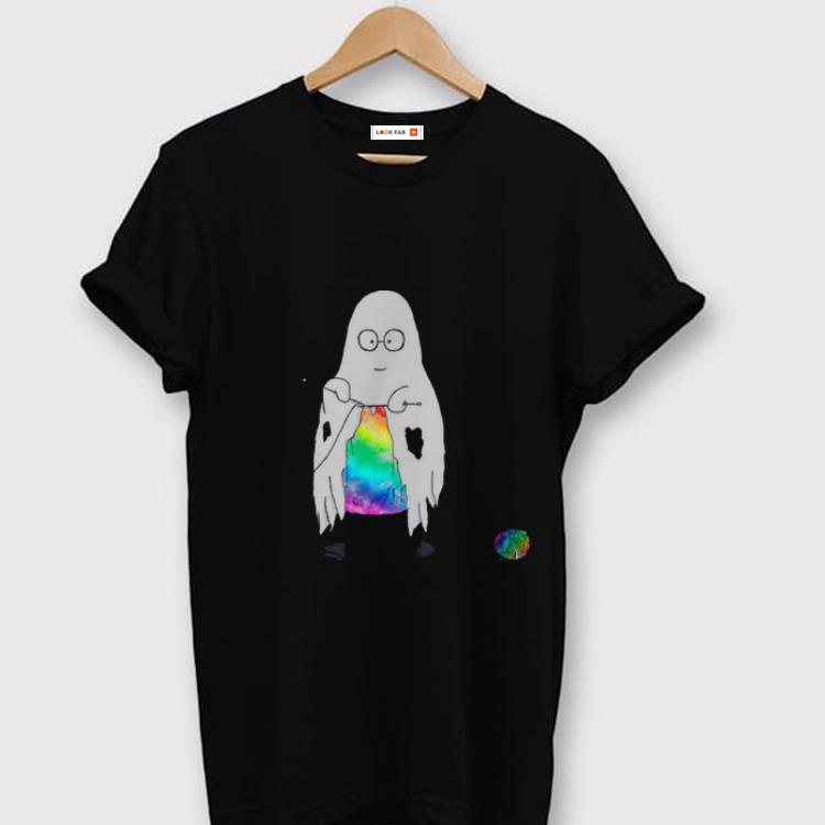 Official Cute Rainbow Ghost Funny Lgbt Gay Lesbian Halloween Costume shirt 1 - Official Cute Rainbow Ghost Funny Lgbt Gay Lesbian Halloween Costume shirt