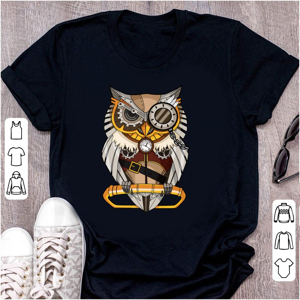 Official Owl Gear Cogs Clockwork Steampunk Mechanical shirt 1 - Official Owl Gear Cogs Clockwork Steampunk Mechanical shirt