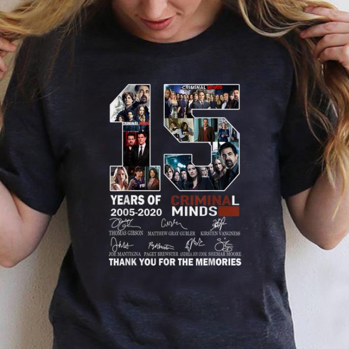 Original 15 Years Of Criminal Minds Thank You For The Memories Signature shirt 1 - Original 15 Years Of Criminal Minds Thank You For The Memories Signature shirt
