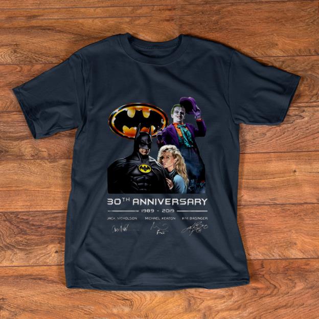 Original 30th Anniversary 1989 2019 Jack Nicholson Michael Keaton Kim Basinger Signature Version shirt 1 - Original 30th Anniversary 1989-2019 Jack Nicholson Michael Keaton Kim Basinger Signature Version shirt