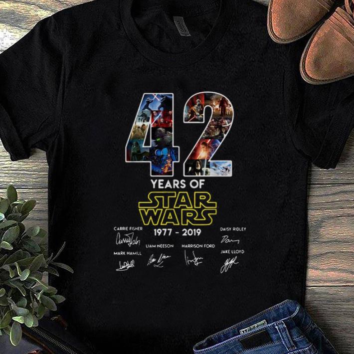 Original 42 Years Of Star Wars Signature shirt 1 - Original 42 Years Of Star Wars Signature shirt