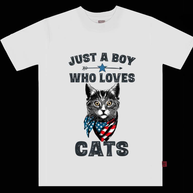 Original Just A Boy Who Love Cat American shirt 1 - Original Just A Boy Who Love Cat American shirt