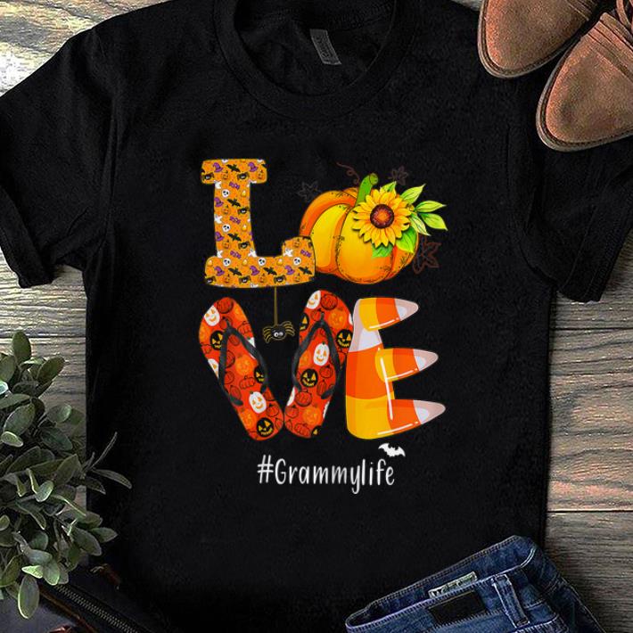 Original Love Grammylife Pumpkin Flip Flops Halloween shirt 1 - Original Love Grammylife Pumpkin Flip Flops Halloween shirt